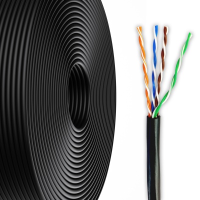 CAT5e, 305m Cable, Outdoor ( Black )